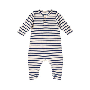 Campbell Romper in Navy Stripe
