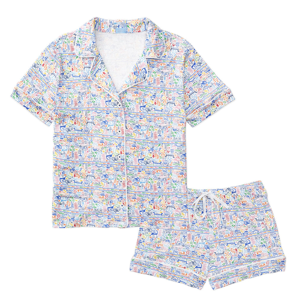 Martha’s Vineyard Women’s Button Front Short Pajama Set