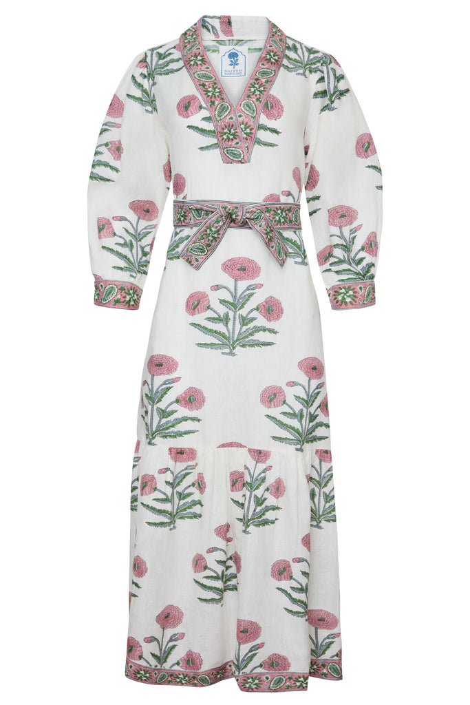 Capri Maxi Dress in Pink Flower