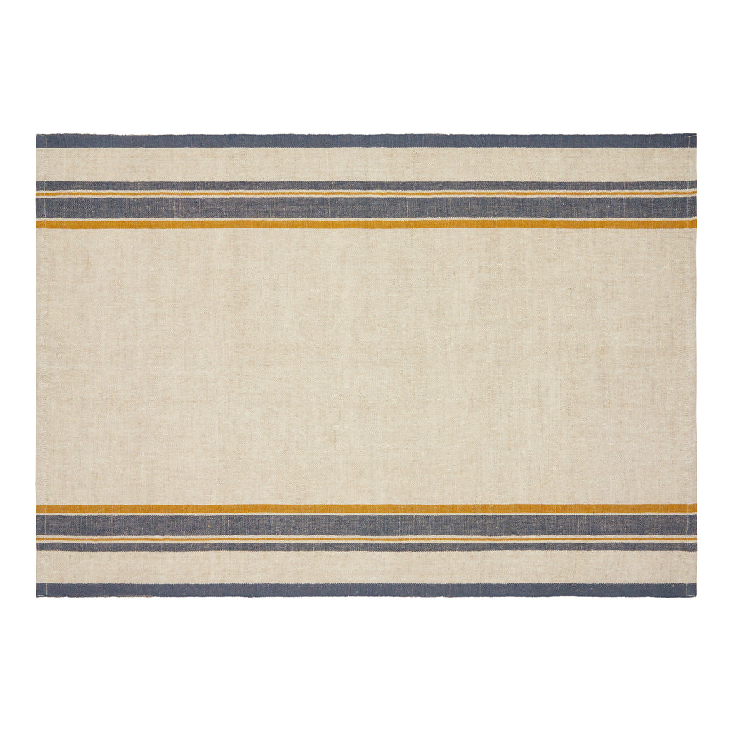 Antibes Tea Towels in Natural & Blue, Set of 2