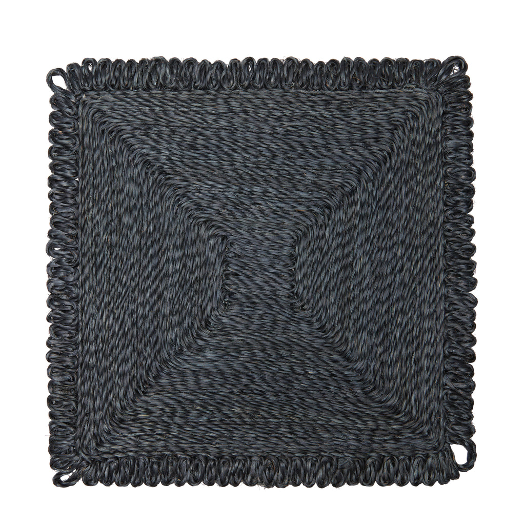 Loopy Square Placemat in Navy, Set of 4