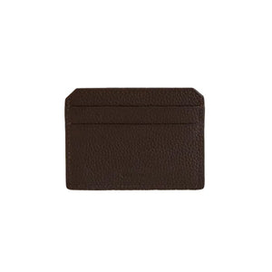 Card Case in Tumbled Grain Chocolate