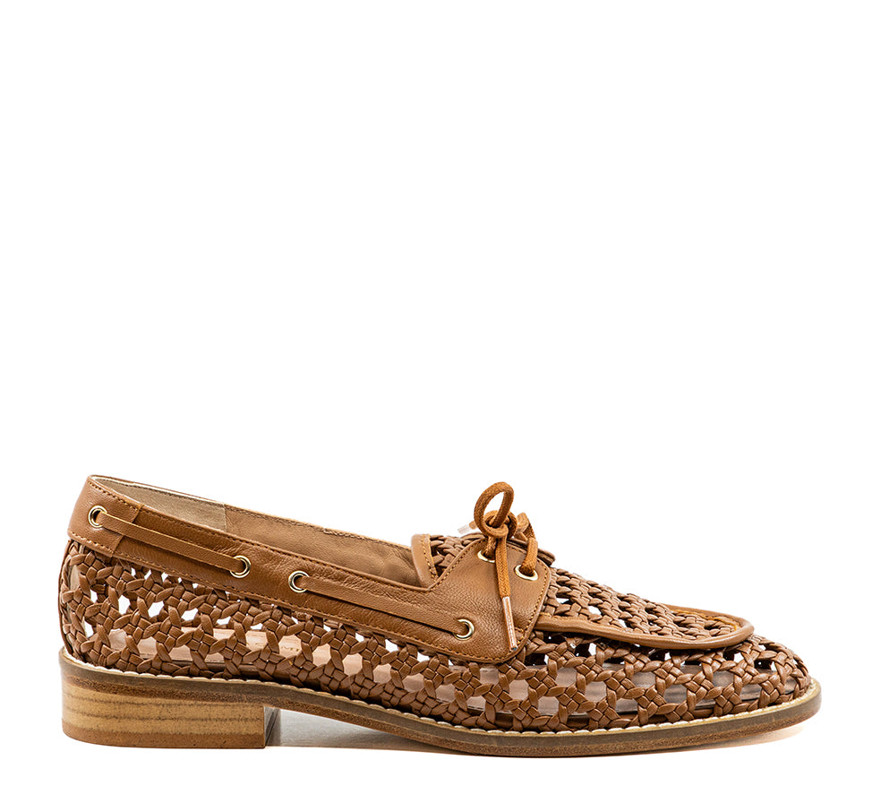 Carla Camel Leather Loafer