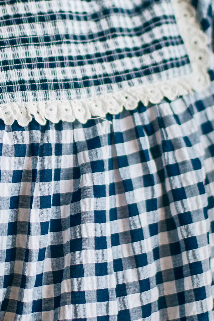 Carlyle Dress in Navy & White