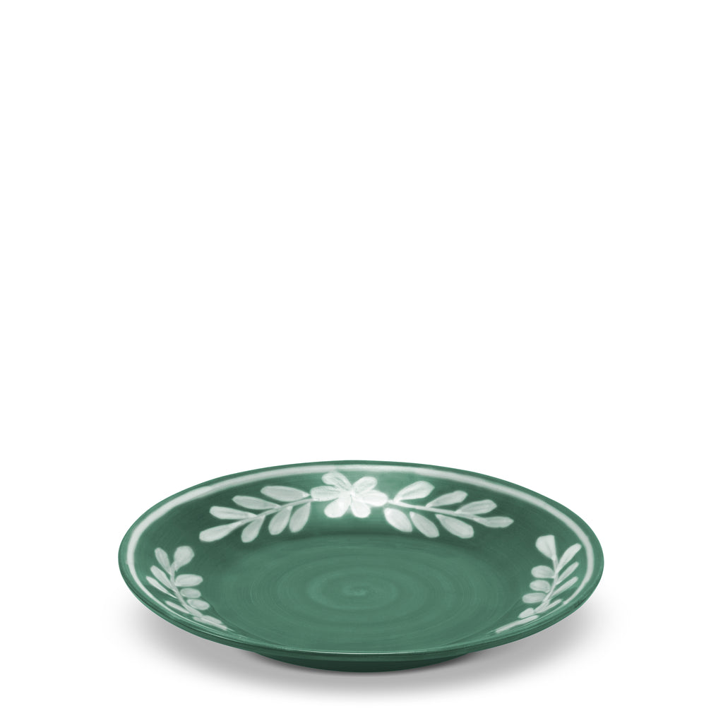 Dessert Plate With White Floral Trim in Cypress