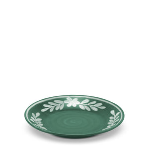 Dessert Plate With White Floral Trim in Cypress