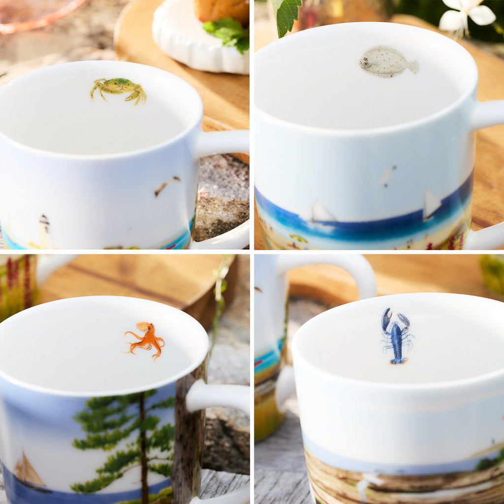 Caskata X Felix Doolittle By the Sea Mugs, Set of 4
