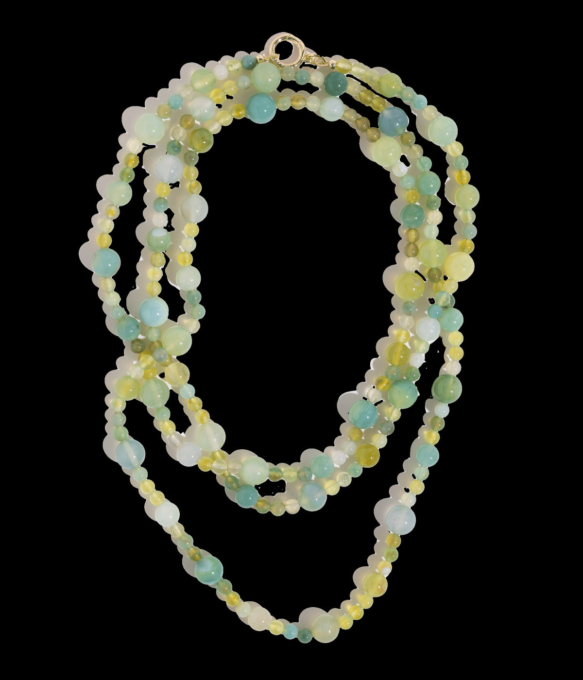 Celina Beaded Strand Necklace in Green