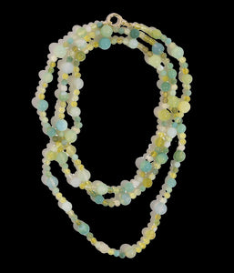Celina Beaded Strand Necklace in Green