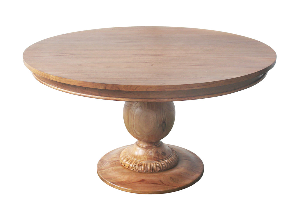 Charlotte Pedestal Table 55" in Golden Oak