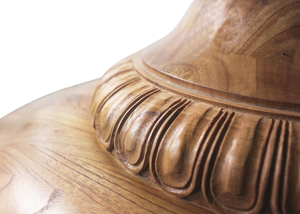 Charlotte Pedestal Table 55" in Golden Oak