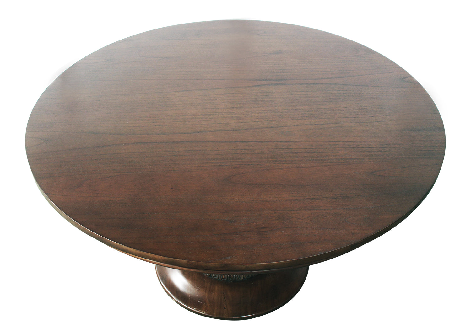 Charlotte Pedestal Table 55" in Walnut