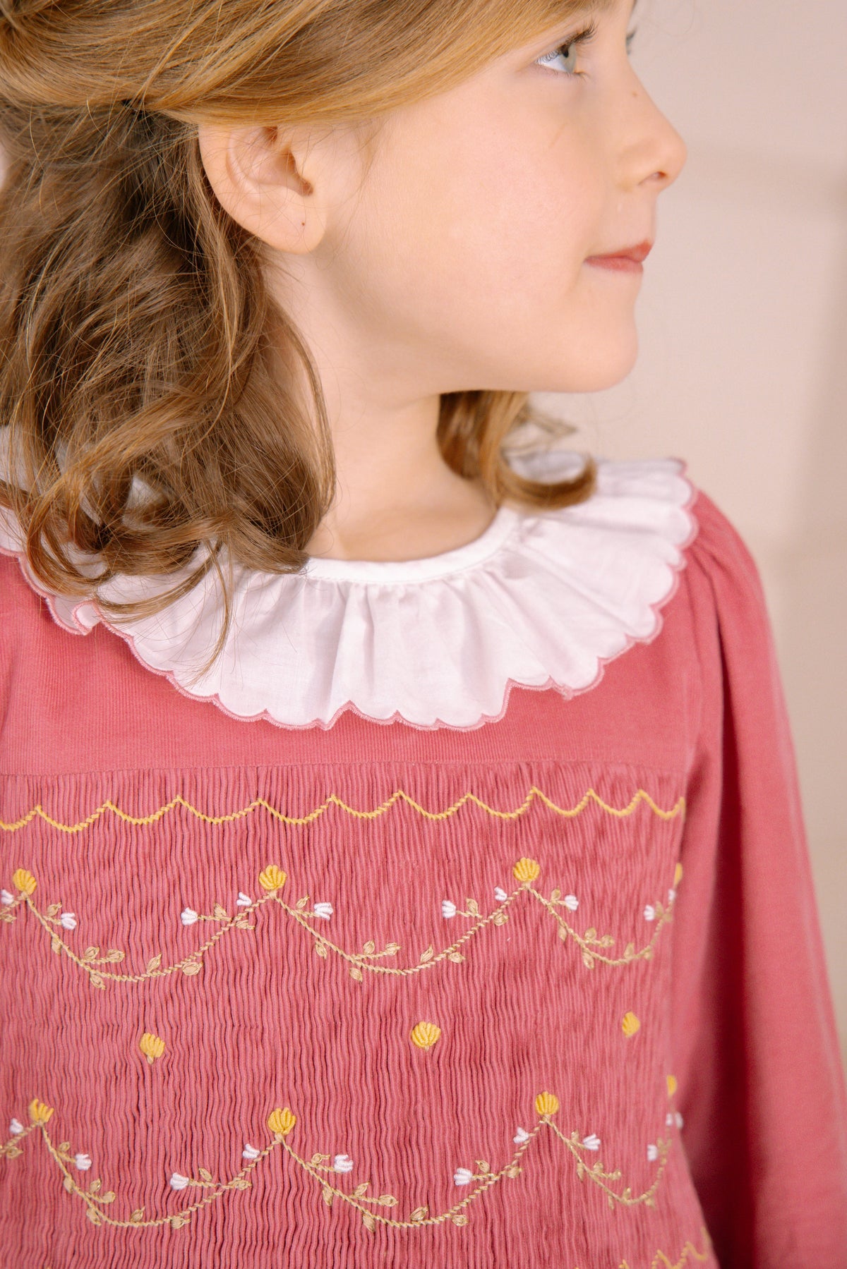 Chiara Pink Smocked Dress
