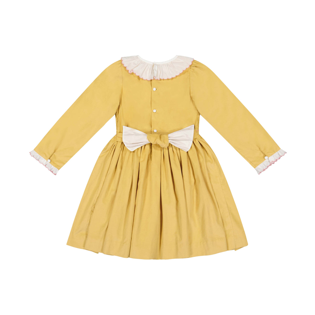 Chiara Yellow Smocked Dress