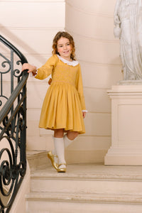 Chiara Yellow Smocked Dress