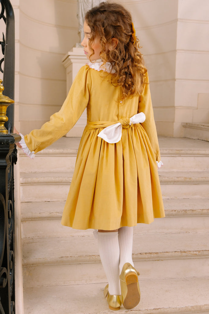 Chiara Yellow Smocked Dress