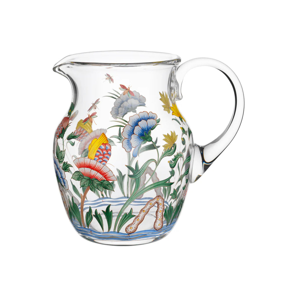 Chinese Flowers Water Pitcher