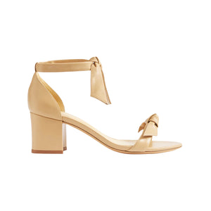 Clarita Block 60 in Beige Leather