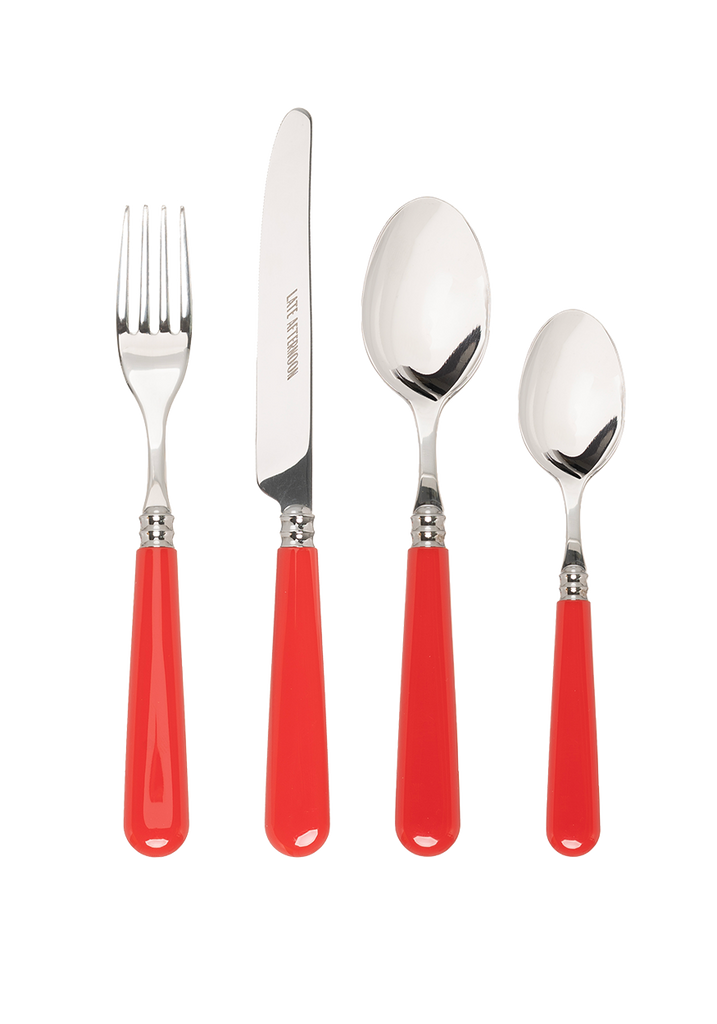Classic Red Cutlery, Set of 16