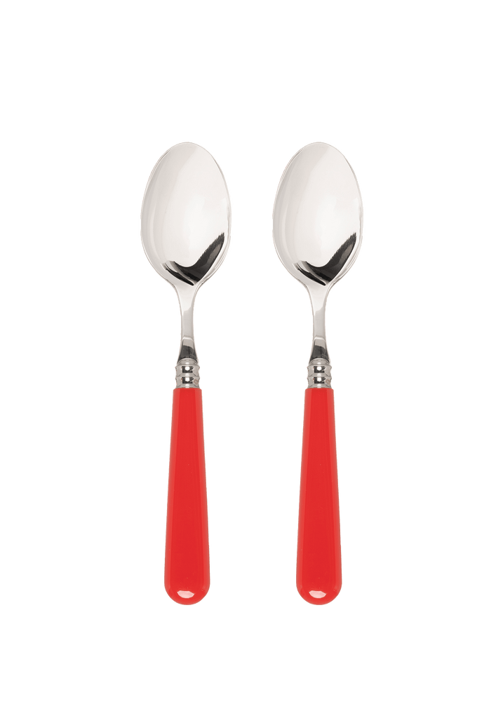 Late Afternoon Classic Red Set of 2 Dessert Spoons