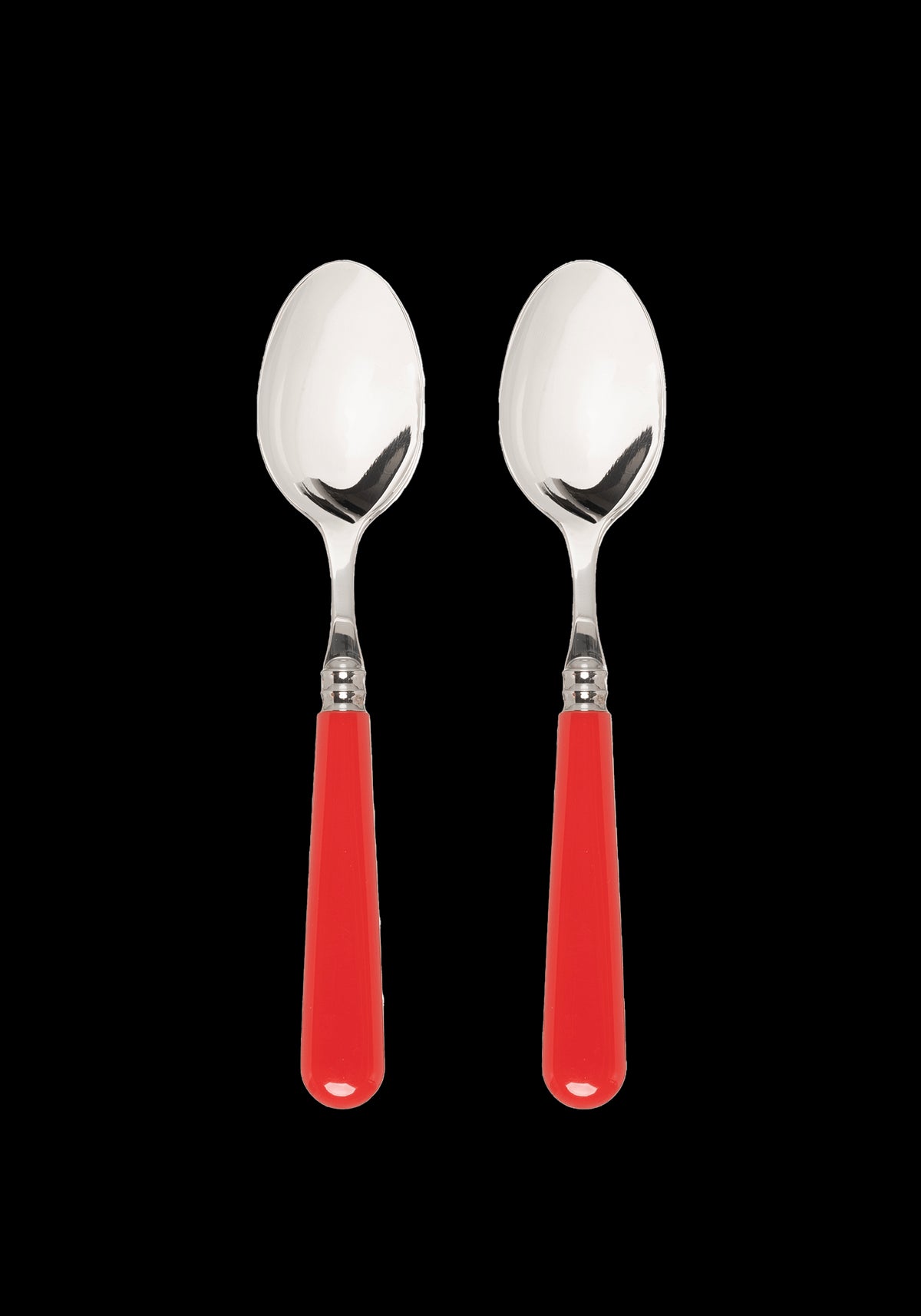 Late Afternoon Classic Red Set of 2 Dessert Spoons