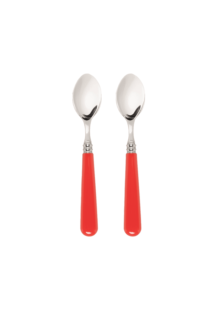 Late Afternoon Classic Red Set of 2 Teaspoons