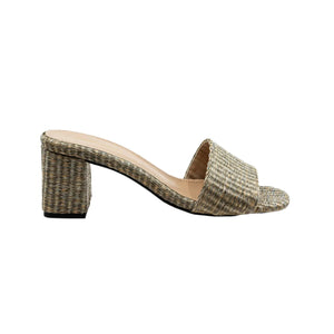 Claudia Grey Raffia Mule