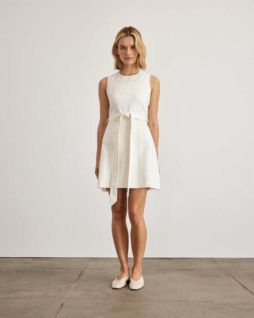 Claudia Dress in Chalk