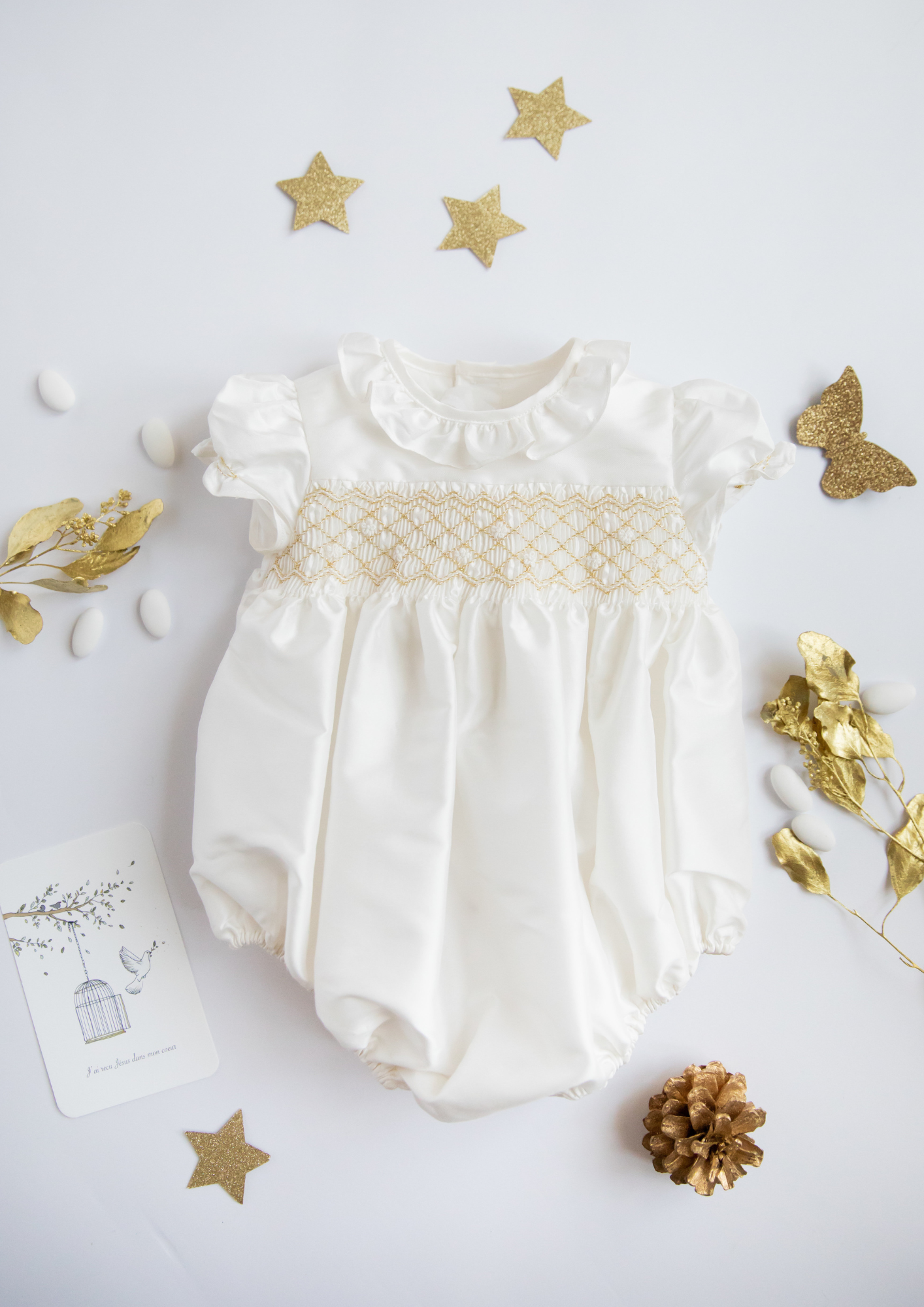 Colombe Gold Silk Ceremony Baby Bubble