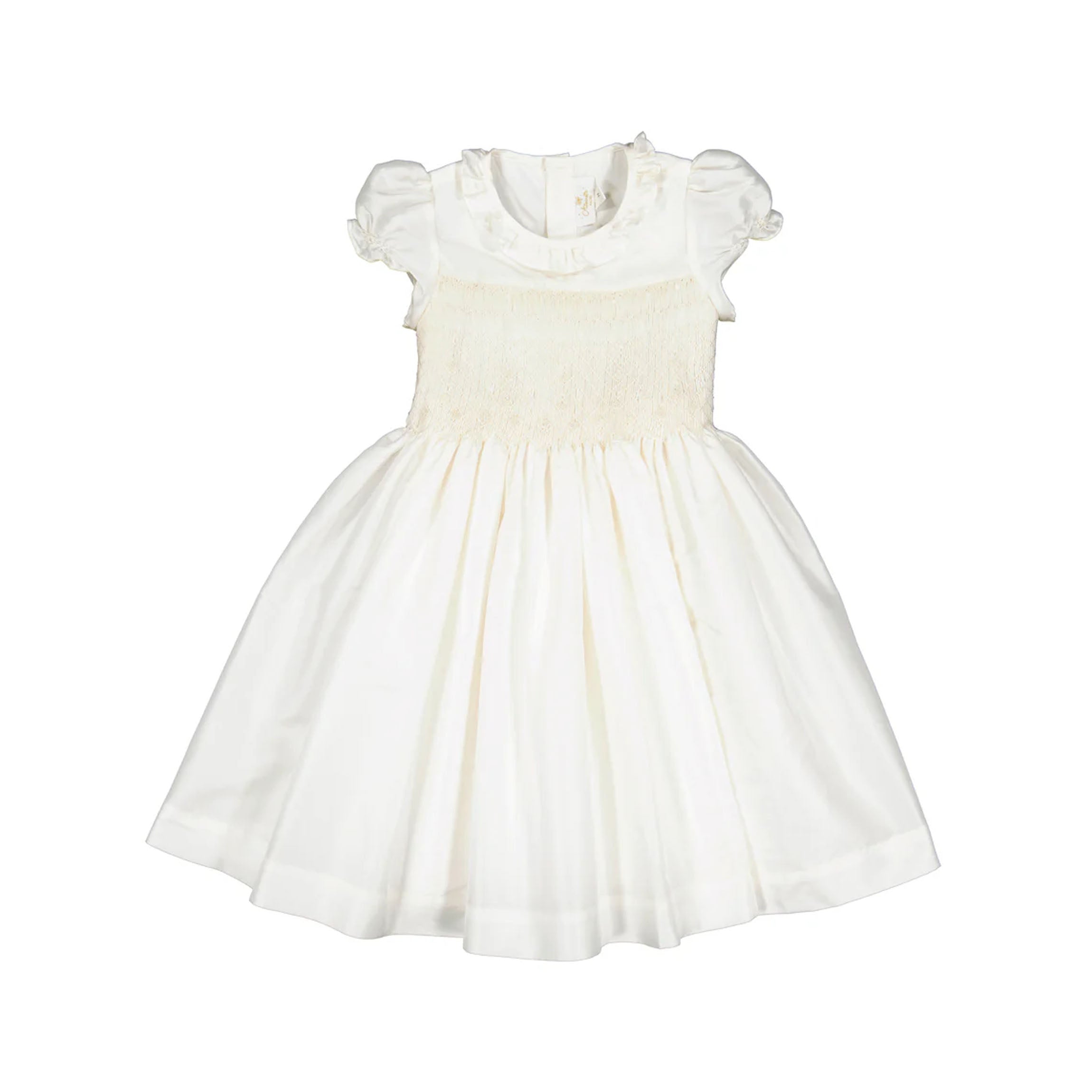 Colombe White Silk Ceremony Girl Dress