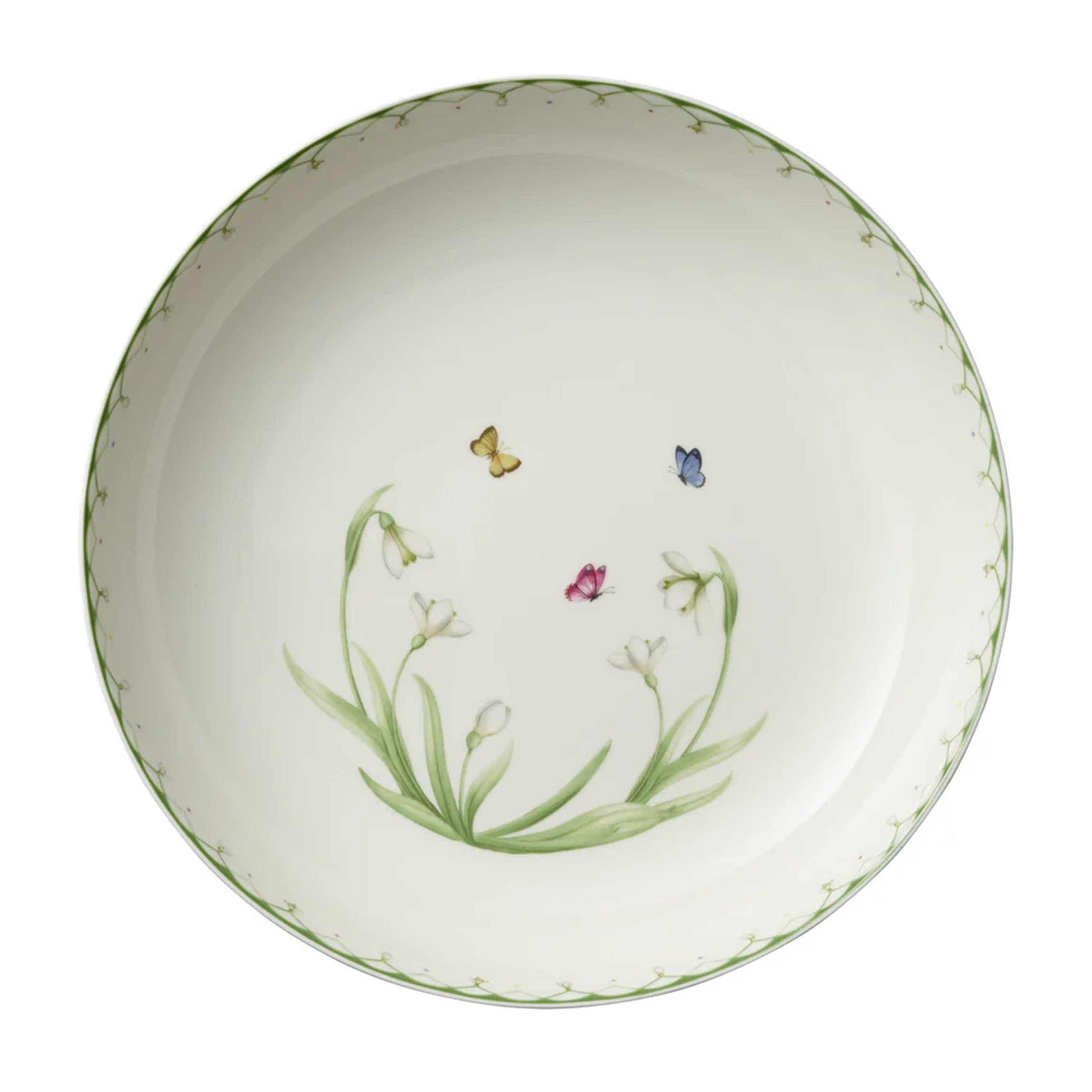 Colourful Spring 15" Round Vegetable Bowl in Multi