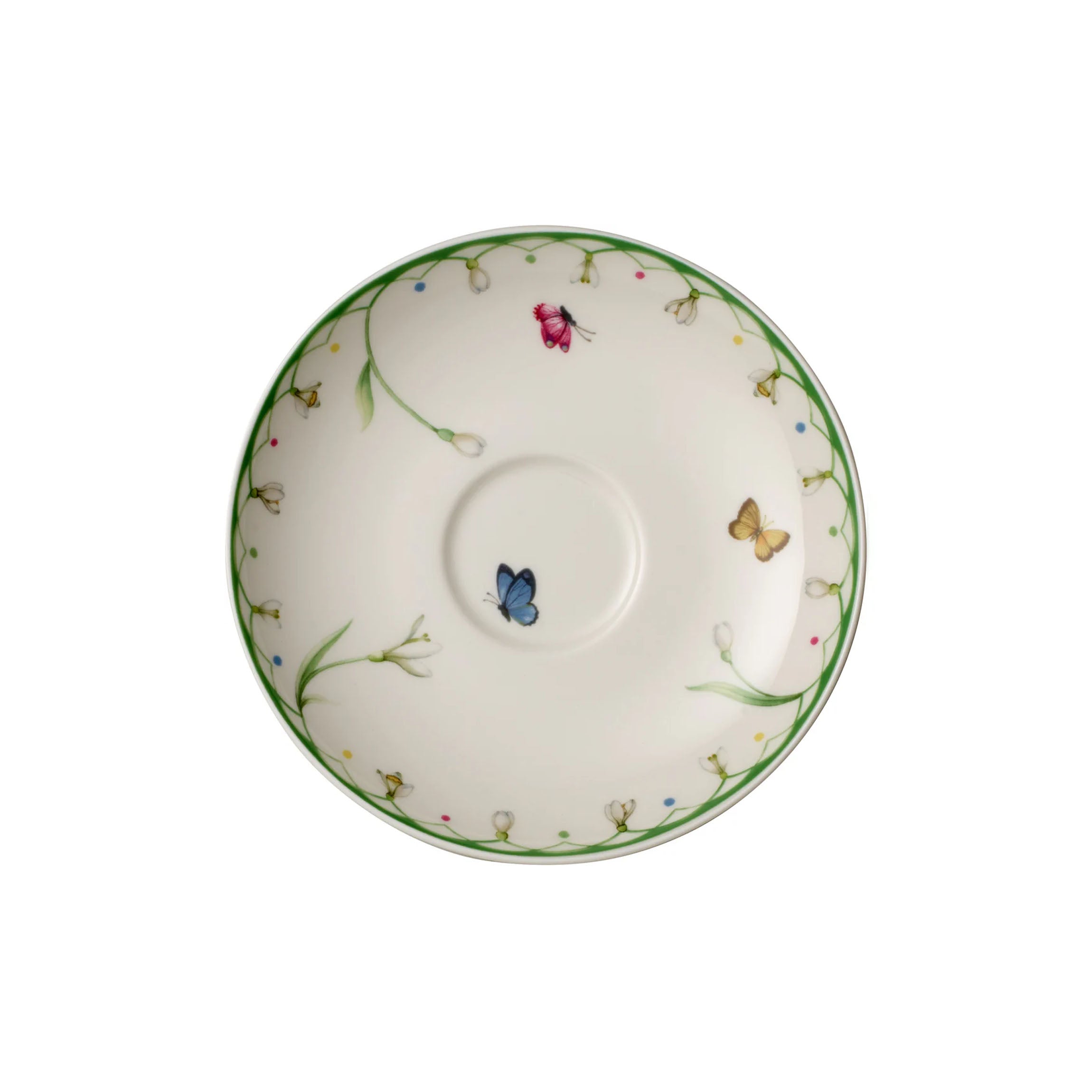 Colourful Spring Coffee Saucer in Multi