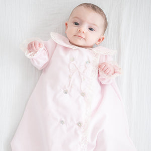 Baby Gown With Bonnet in Pink
