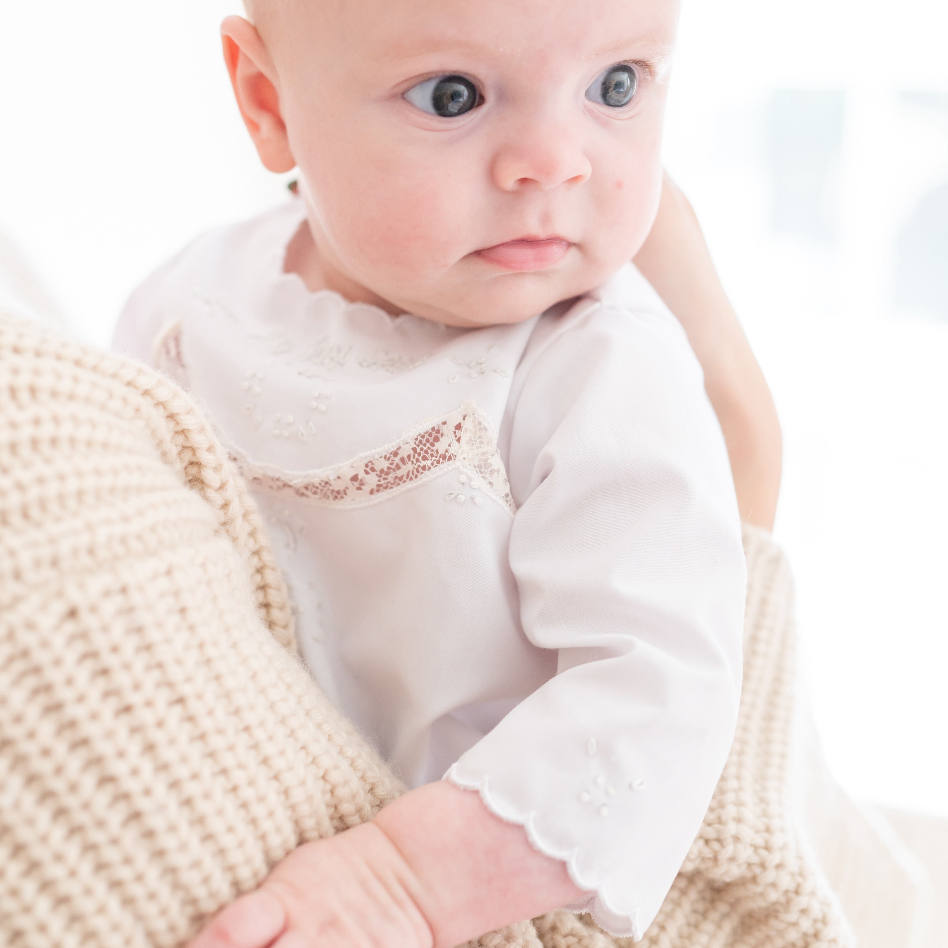 Baby's First Shirt & Bloomers in White