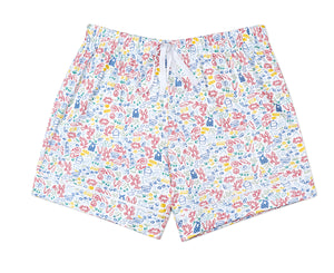 Women's Button Front Short Pajama Set in Clam Bake