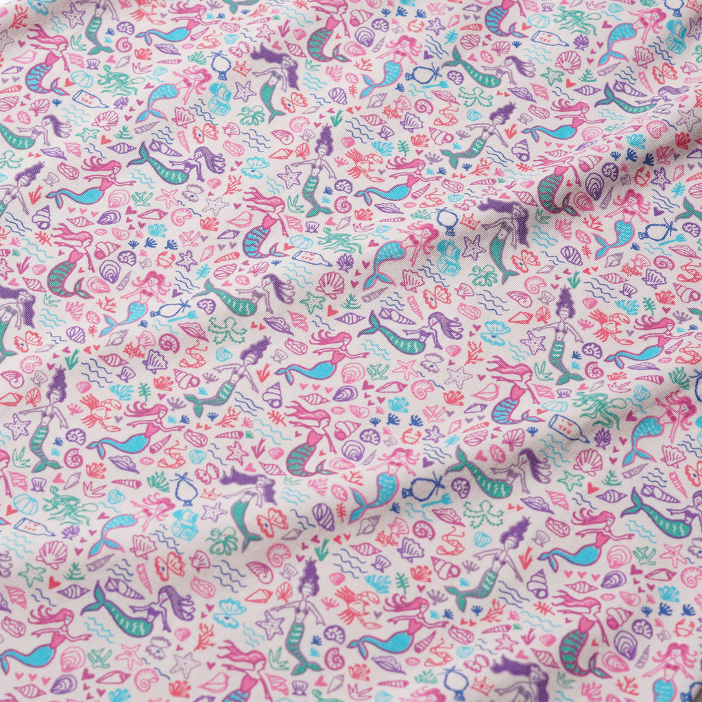 Kid's Mermaids Two Piece Pajamas in Pink