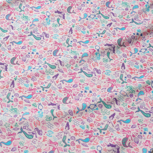 Kid's Mermaids Two Piece Pajamas in Pink