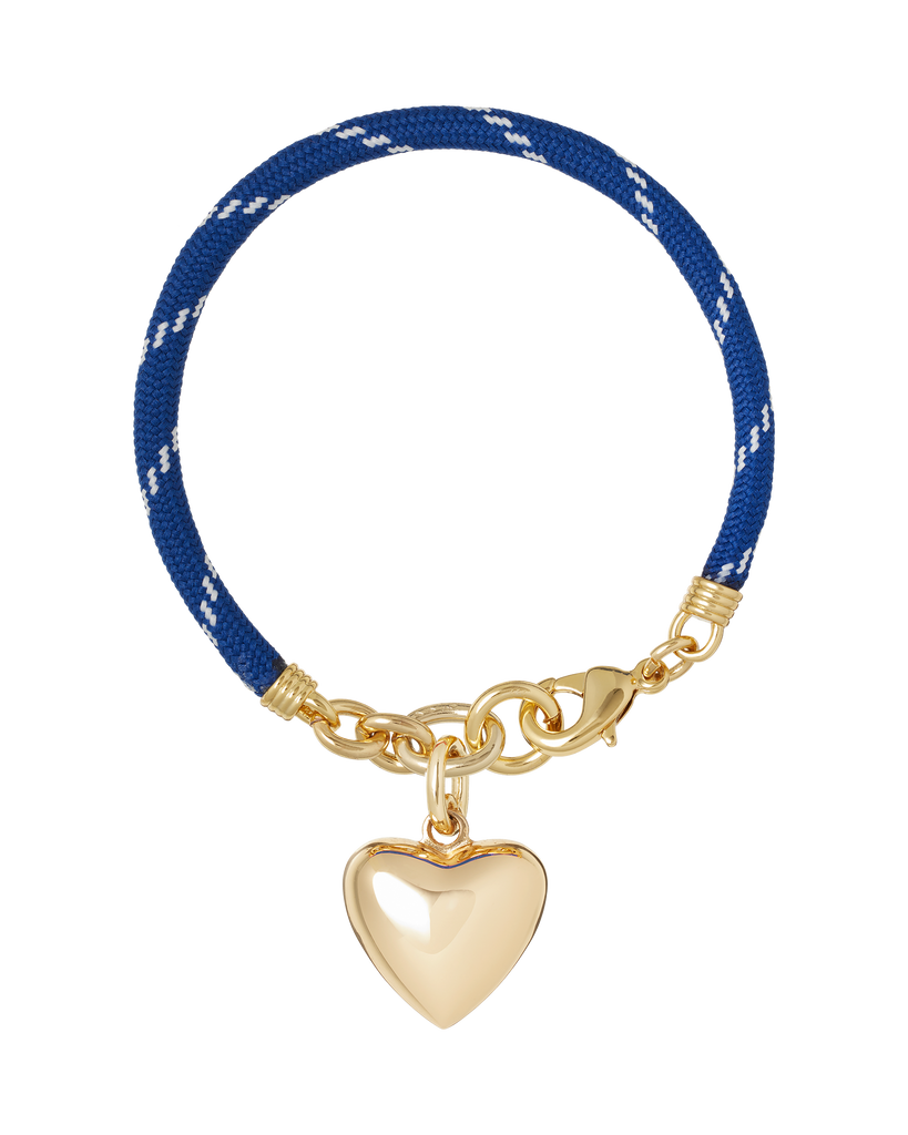 The Happy Cord Charm Bracelet in Blue