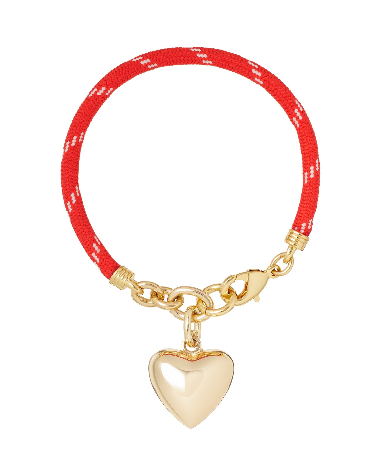 The Happy Cord Charm Bracelet in Red