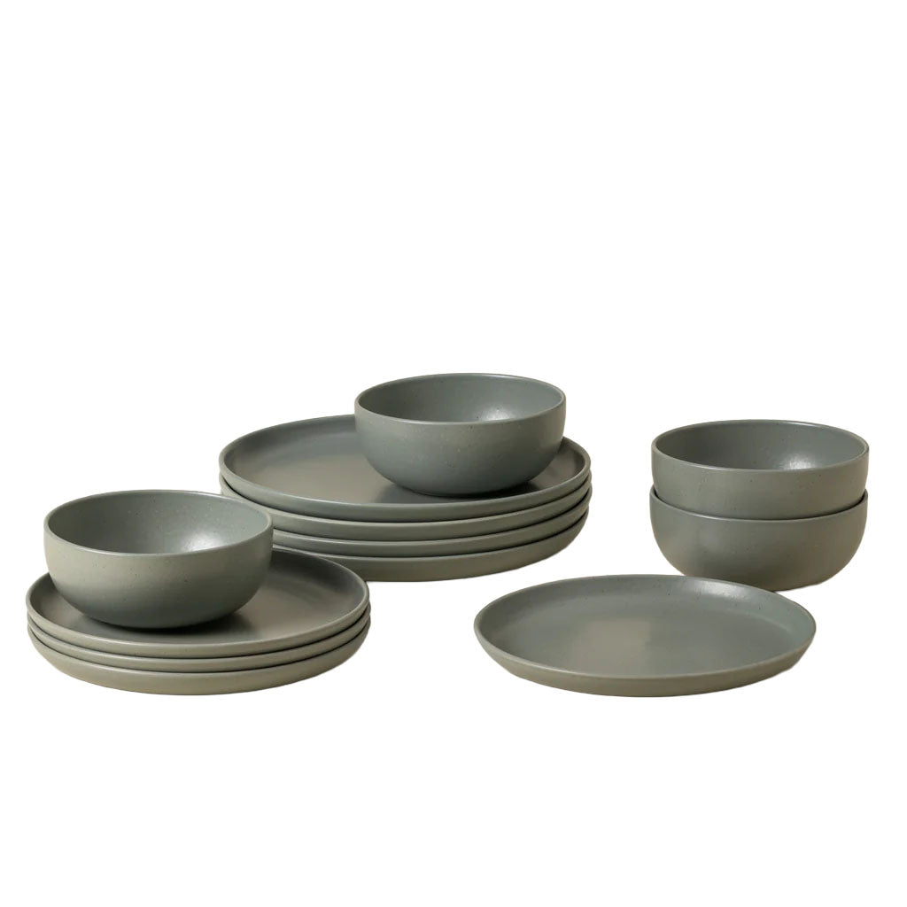 Pacifica Collection 12-pc Place Setting with Cereal Bowl in Artichoke