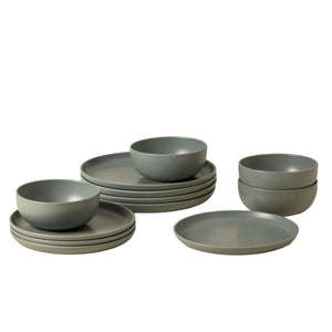 Pacifica Collection 12-pc Place Setting with Cereal Bowl in Artichoke