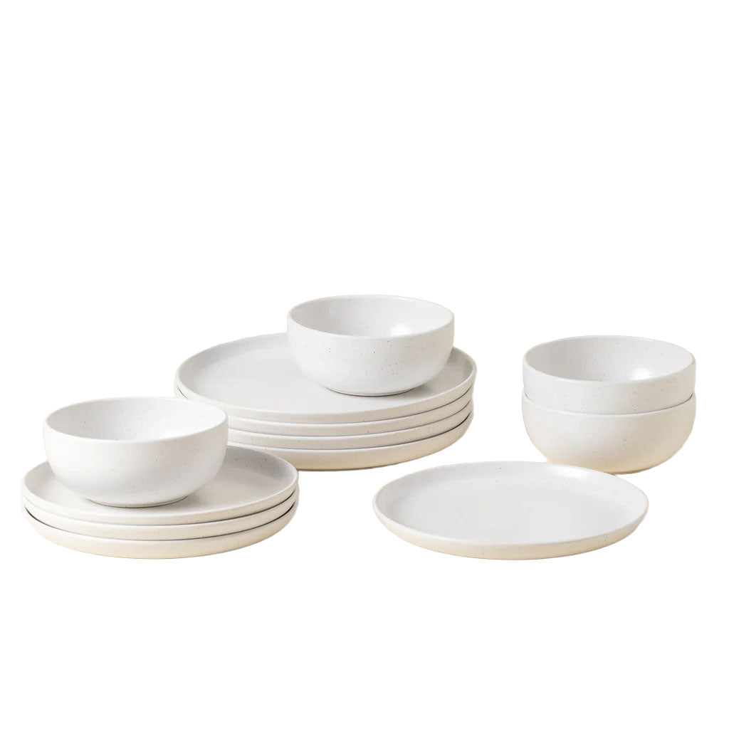 Pacifica Collection 12-pc Place Setting with Cereal Bowl in Salt