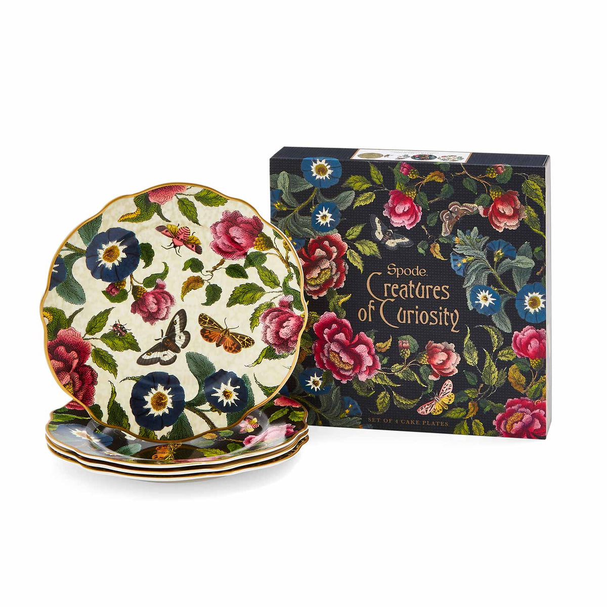 Creatures of Curiosity Cake Plates, Set of 4