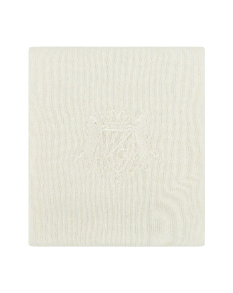 Crest Cashmere Blanket in Ivory