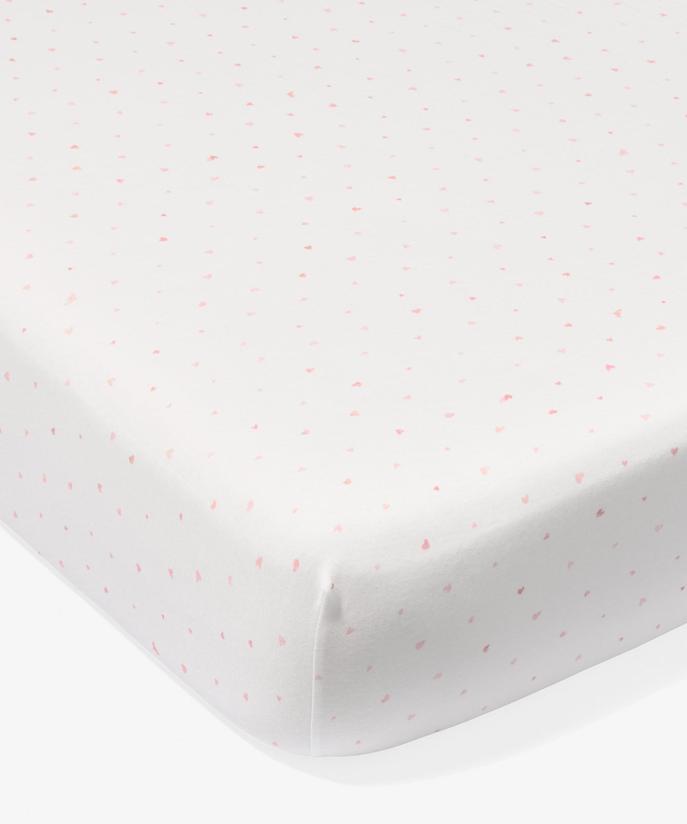 Crib Sheet in Rose Hearts