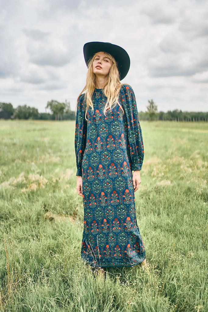 Crosby Dress in Midnight Garden