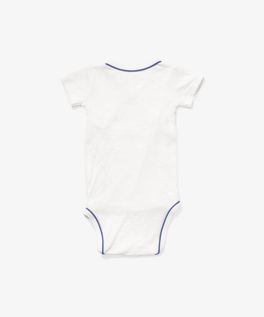 Crossbody Short Sleeve One-Piece in Navy Piping