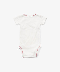 Crossbody Short Sleeve One-piece in Rose Piping