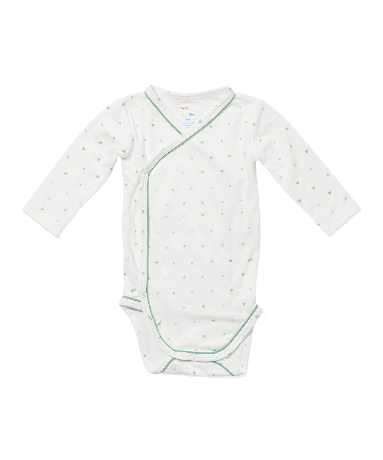 Crossbody One-Piece in Seafoam Hearts