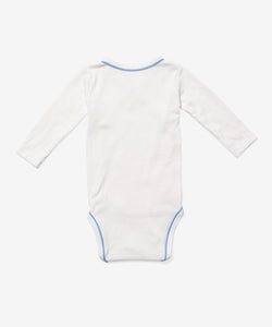 Crossbody One-Piece in Blue Piping